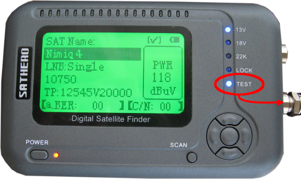 Sathero SH-200 test port Sathero SH-200